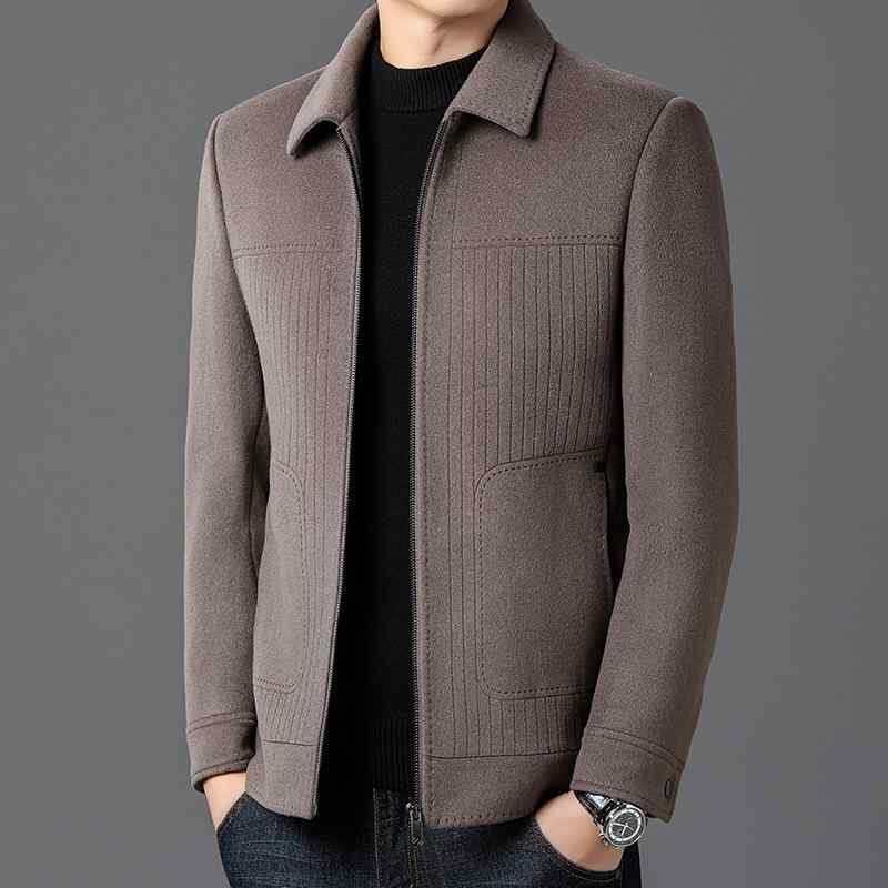 コート メンズ 男性用 ウール アウター ジャケット 秋冬 加厚 保温 防寒 紳士服 ビジネス カジュアル ブラック キャメル