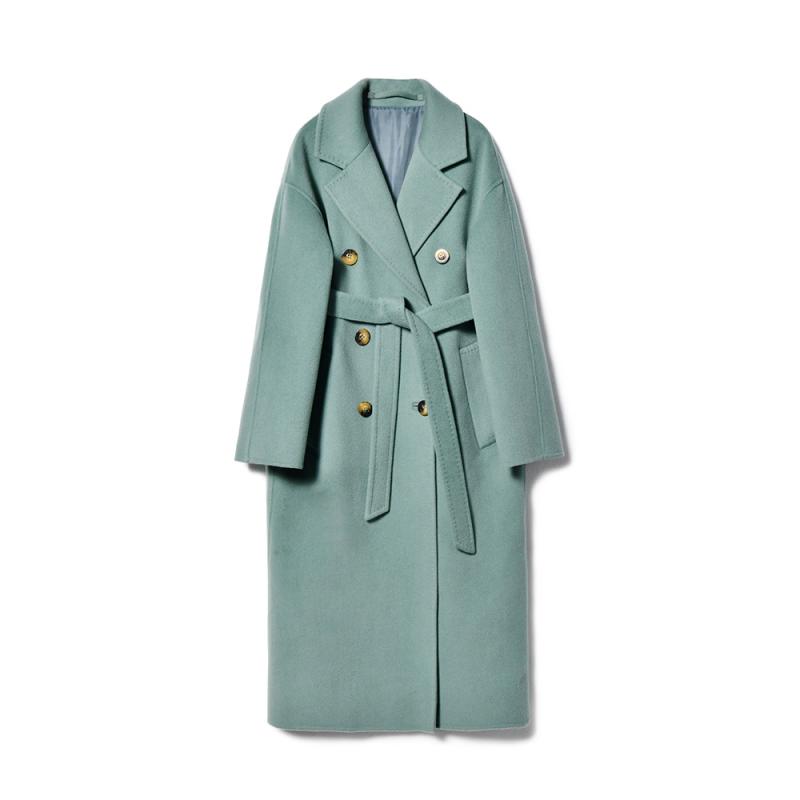 厚地の外套 レディース 絨毛 羊毛 カシミール混 ダブル人間の顔 ロング丈 ゆったり テーラードカラー 無地 サクラ色系