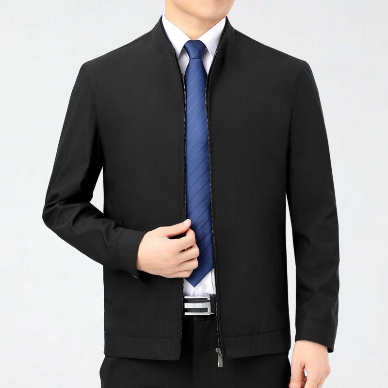 上衣 成人男性用 成人男性服 烏兎 アウター 商行為 心地好い 桑絹 地絹100％ 長袖 ミドルエイジド レギュラー相応う 襟付き添い人 前食い違い ファスナー 薄っぺら 黒いこと 薄墨色 米国海軍 カーキ ぶどう酒赤いこと
