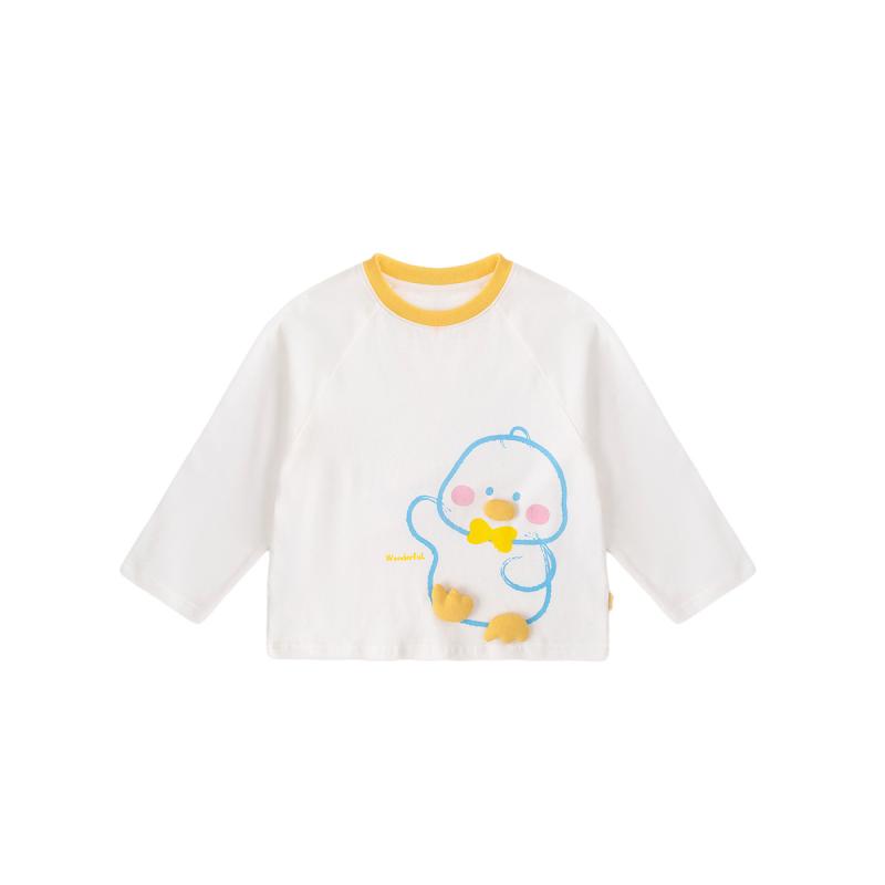 Tシャツ ベビー服 長袖 春秋 子供服 トップス カットソー 男女兼用 乳幼児 コットン プリント 80cm 90cm 100cm 110cm 120cm かわいい カジュアル