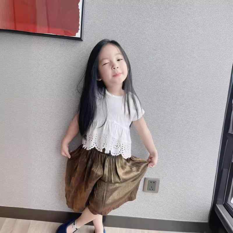 シャツ キッズ 女の子 半袖 コットン100% フリル かわいい 普段着 部屋着 白 100cm 110cm 120cm 140cm 150cm|Tanzan