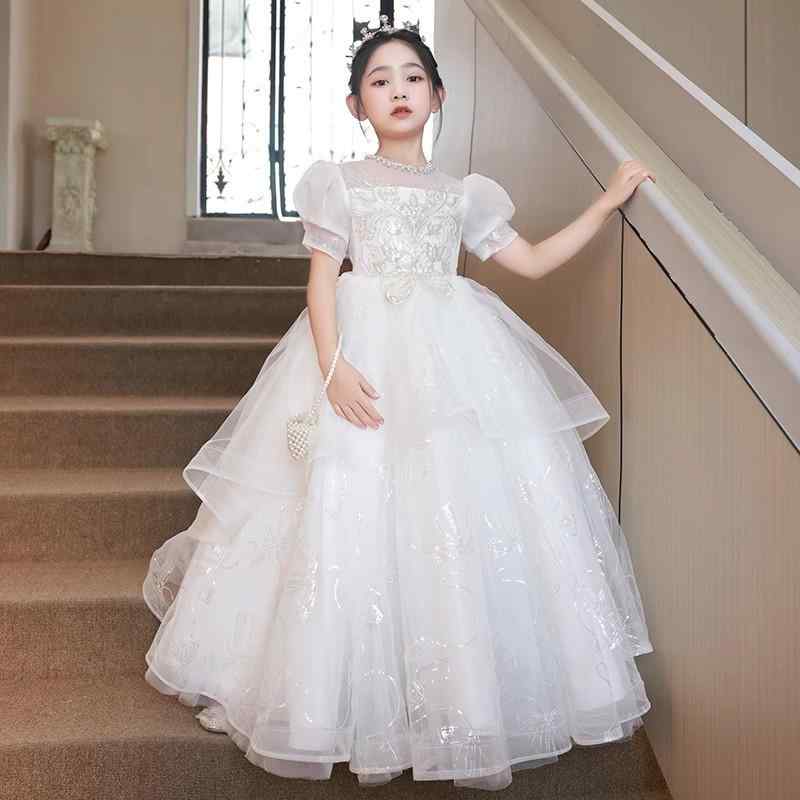 小わっぱ 御召しもの 御嬢さん 御芽出度 洋琴 告げ知らせる会 フォーマル 花柄 刺しゅう お姫様 衣裳 110糎 120糎 130糎 140糎 150糎 160糎