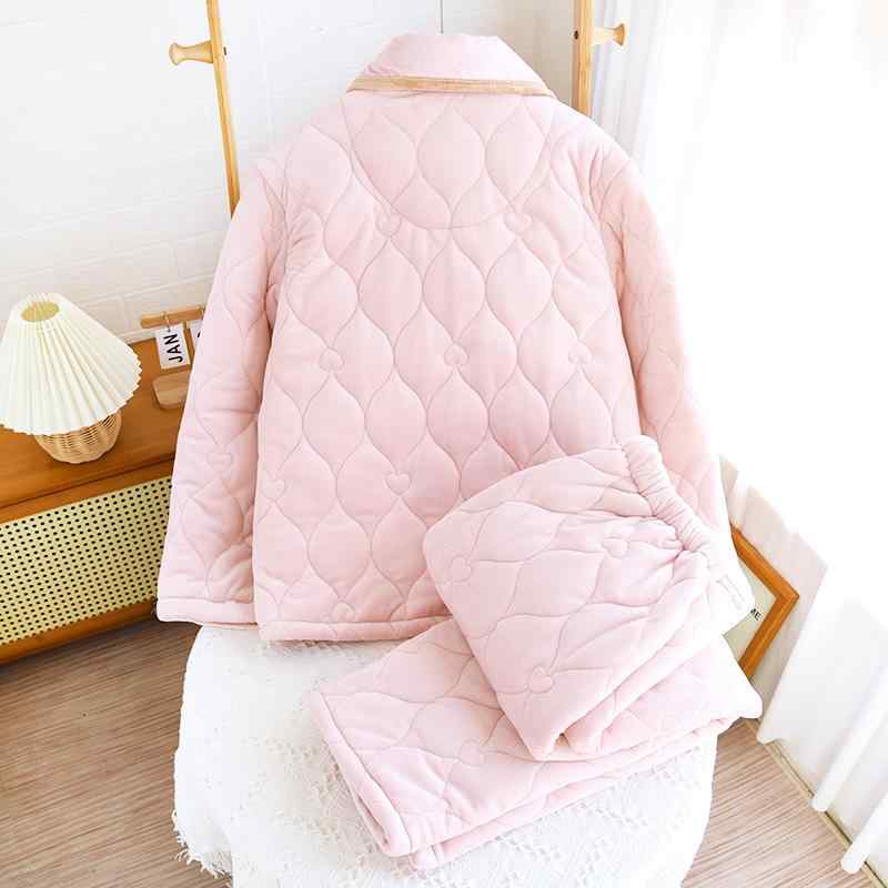 パジャマ レディース マタニティ 秋冬 加絨 朦々たる 含ませる服 産後 保温 上下仕掛ける お部屋着 お部屋お召しもの 萌兔 サクラ色 緑であること ポリエステル