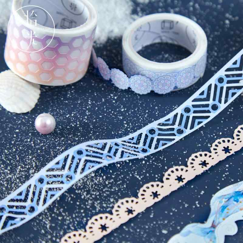 テープ 手帳素材 デコレーション DIY 5個セット 和紙 幅15mm/30mm フィンランド雪夜