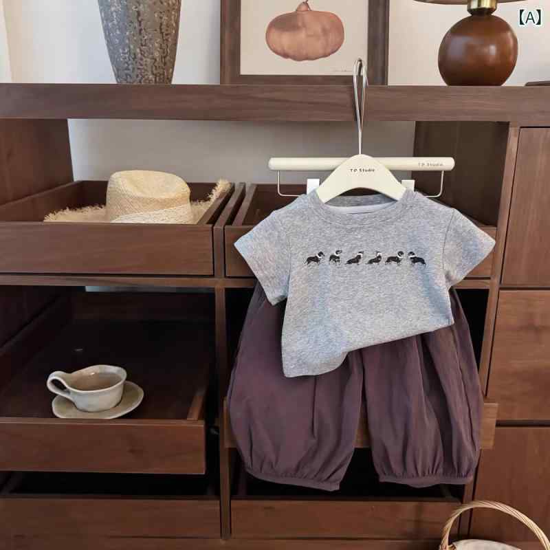 キッズ ガールズ 子供服 上下セット 半袖Tシャツ バルーンパンツ 綿100% 幼児 2点セット 80 90 100 110 120 130 夏