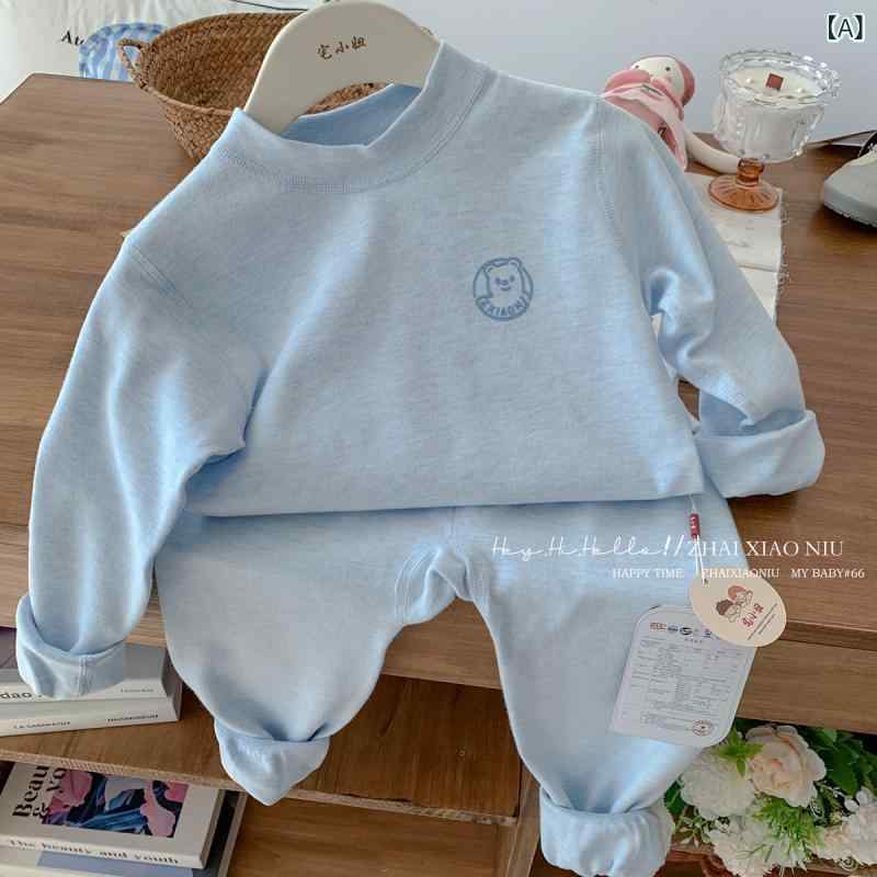 子供用インナー 上下セット 彩棉 舒? 秋冬 保温 中大男の子 女の子 パジャマ ルームウェア 110cm 120cm 130cm 140cm 150cm 160cm 170cm 180cm ブルー ピンク グレー パープル ベージュ