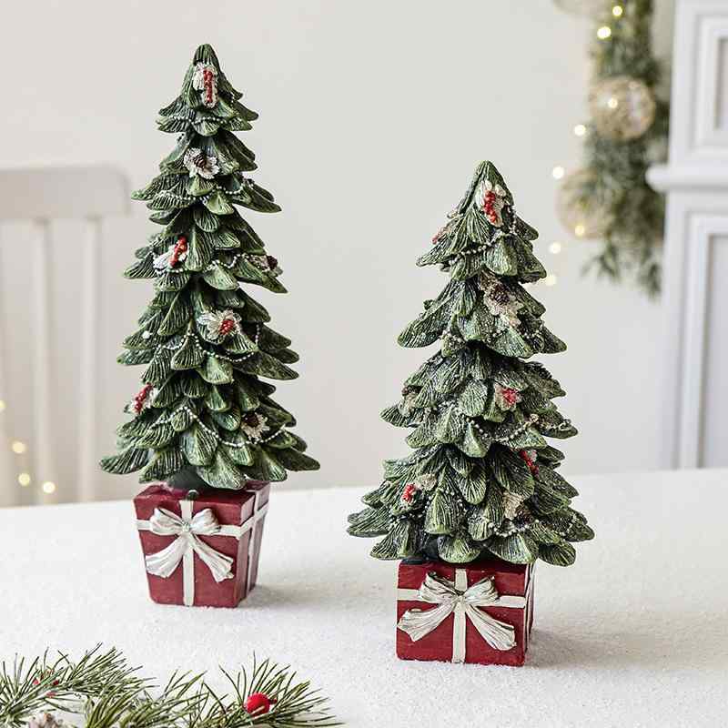 クリスマスツリー 卓上 ミニ クリスマス飾り 樹脂製 オルゴール 発光 置物 クリスマスプレゼント