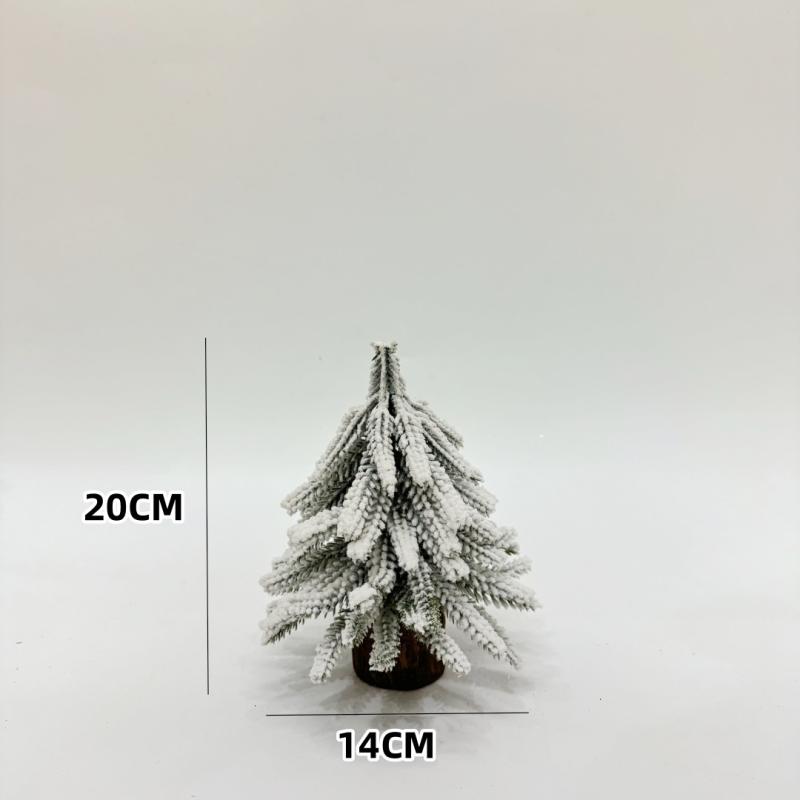 クリスマスツリー 卓上 ミニ 雪付き PE材質 クリスマス デコレーション 20cm 25cm 30cm 40cm
