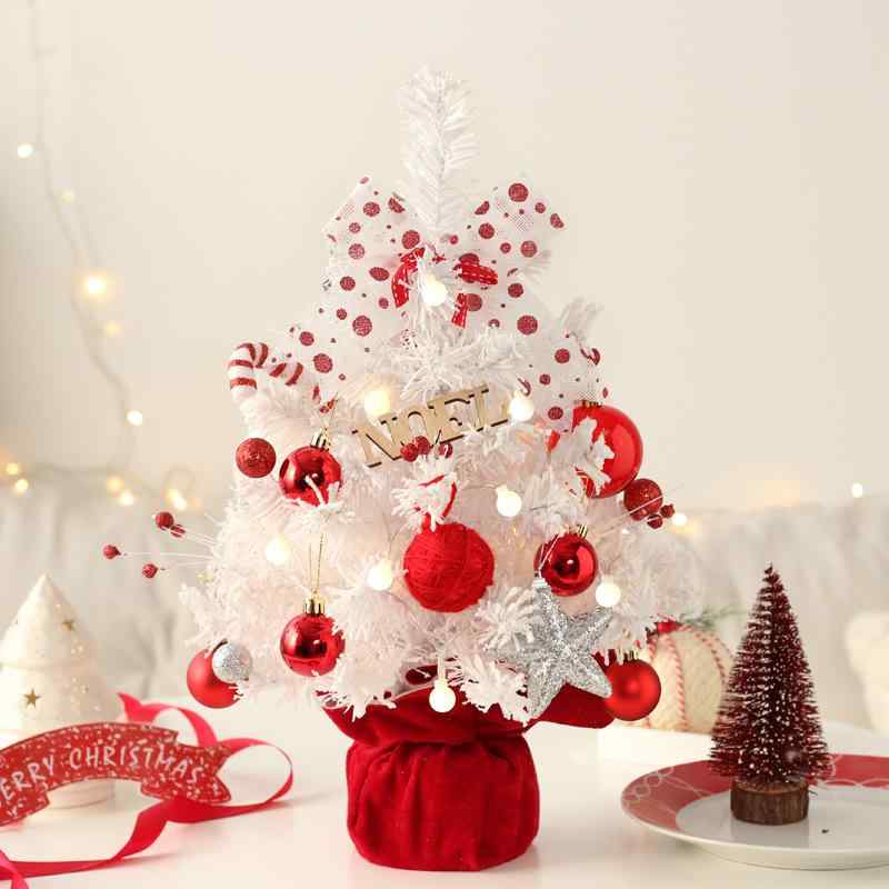 クリスマスツリー ミニ 卓上 50cm レッド 赤色 オルゴール付き クリスマス飾り デコレーション PVC