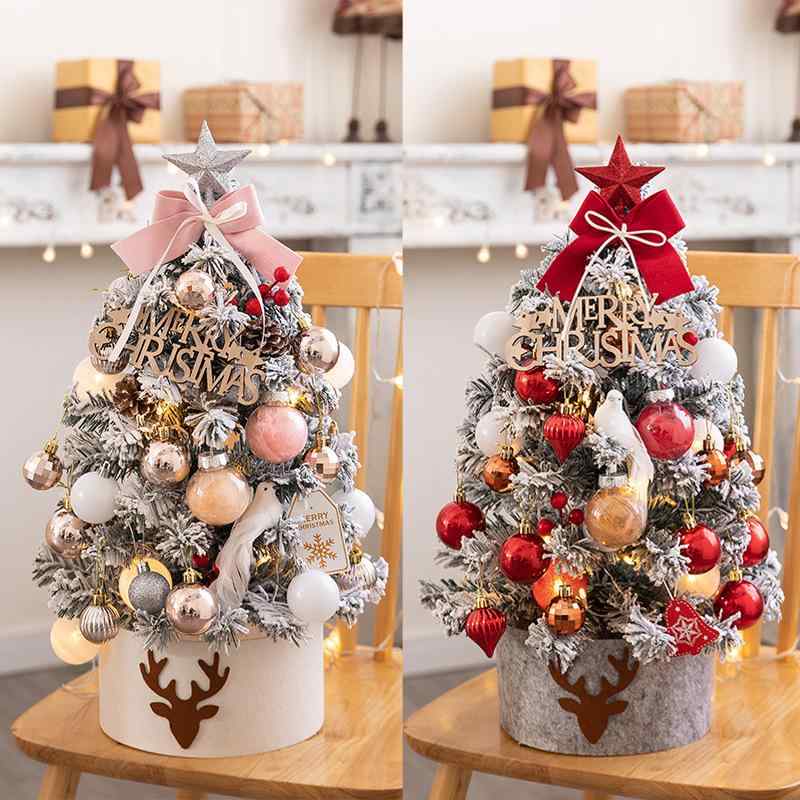 クリスマスツリー ミニクリスマスツリー 卓上 45cm 60cm ピンク系 レッド系 PVC デコレーション