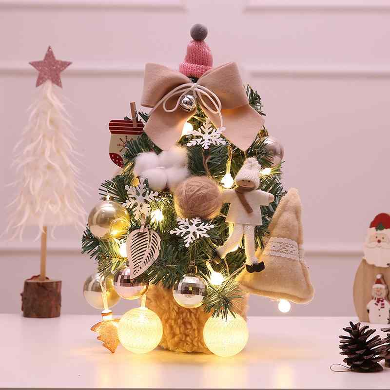 クリスマスツリー ミニ 卓上 クリスマス 飾り オーナメント ピンク系 ベージュ ゴールド 金色 レッド 赤色 ブルー 青色 PVC 60cm