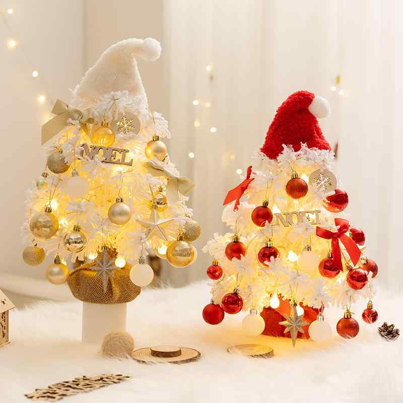 クリスマスツリー DIY ミニクリスマスツリー 卓上 45cm PVC 白色系 赤色系 クリスマス 飾り