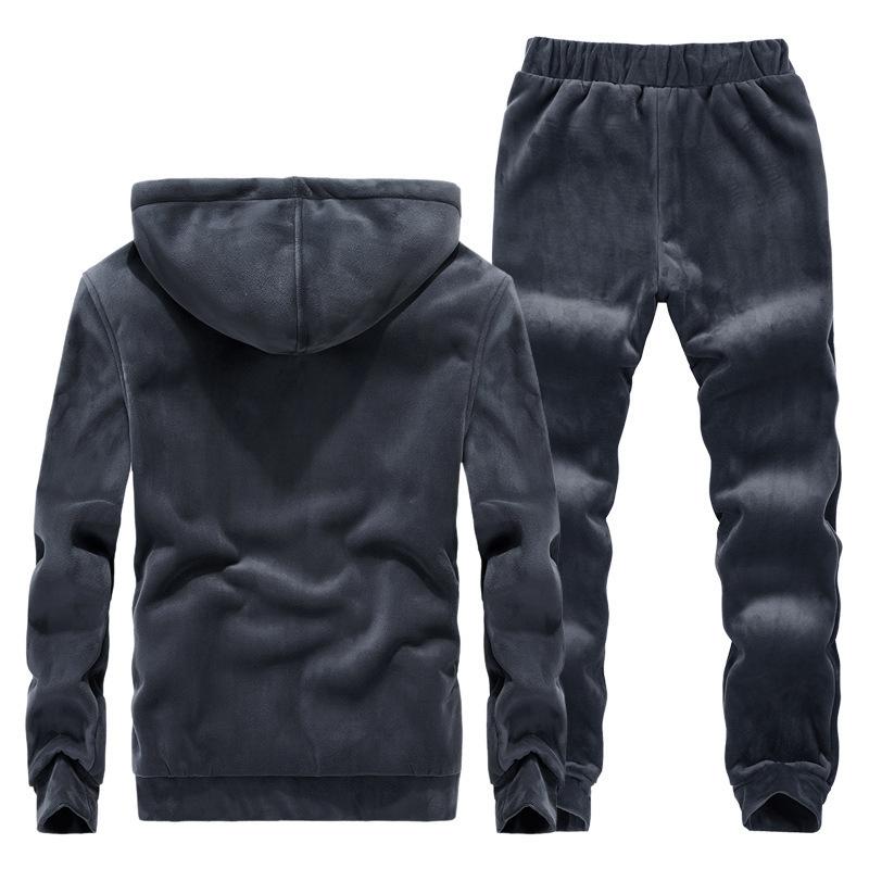 セットアップ メンズ 男性用 冬用 裏起毛 パーカー スウェット 中高年 向け 上下セット 部屋着 ルームウェア あったか 暖かい 普段使い 伸縮性 スポーツ アウトドア ポリエステル ブラック 黒 グレー 大きいサイズ｜Tanzan