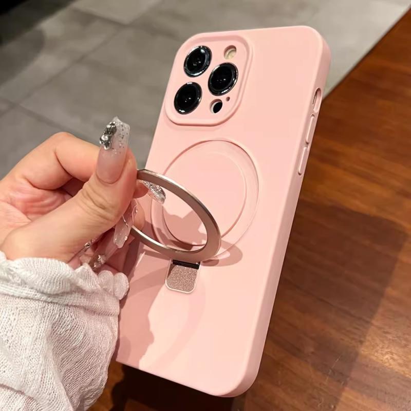 スマホケース iPhone17 iPhone16 iPhone15 液?シリコン 磁気スタンド付き 落下防止 耐衝撃 無地 遠峰ブルー チタン ピンク アンティークホワイト 大紅 浅グレー 深青 暗紫 ブラック