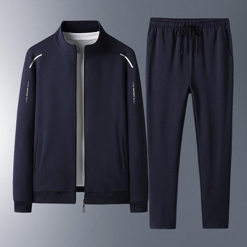 セットアップ メンズ 男性用 スウェット 上下セット スポーツウェア 部屋着 ルームウェア 中高年 秋服 長袖 Tシャツ パンツ 大きいサイズ グレー ブラック レッド ブルー