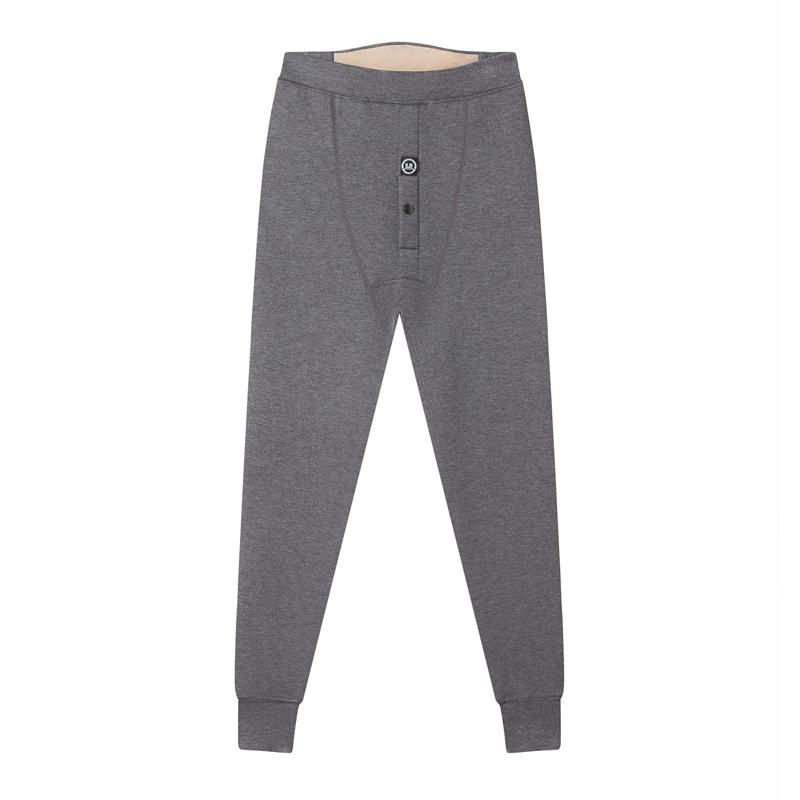 ズボン 成人男性用 防寒 あったか 肌付き 裏起毛 羊毛 ズボン下 M L XL XXL XXXL 4XL 深灰 浅灰