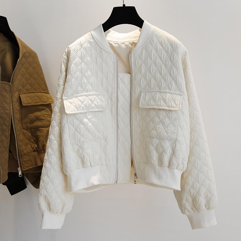 上衣 レディース キルティング スタジャン 秋冬 アウター あったか 遊撃手丈 M L XL 2XL ゆったり ミリタリー コート・ジャケット-レディースファッション