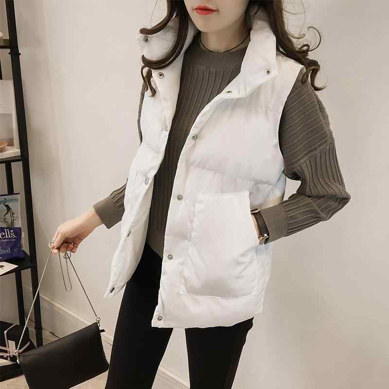 ベスト レディース ショート丈 中綿 あったか 韓国風 ゆったり アウター 羽織り 上着 かわいい トップス 秋冬 ホワイト グレー ブラック S M L XL 2XL 3XL 4XL
