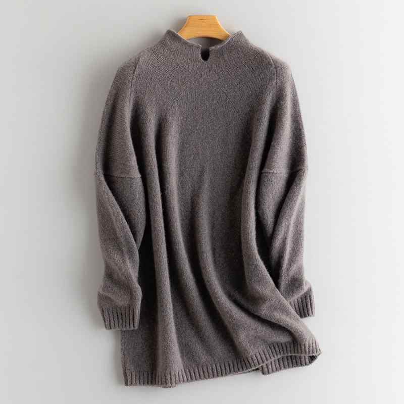 ニット レディース 秋冬 厚手 保温性 カシミヤ100% ゆったり プルオーバー ドロップショルダー ハーフネック セーター 韓国ファッション カジュアル 普段使い リラックス 白 ベージュ ブラウン ????