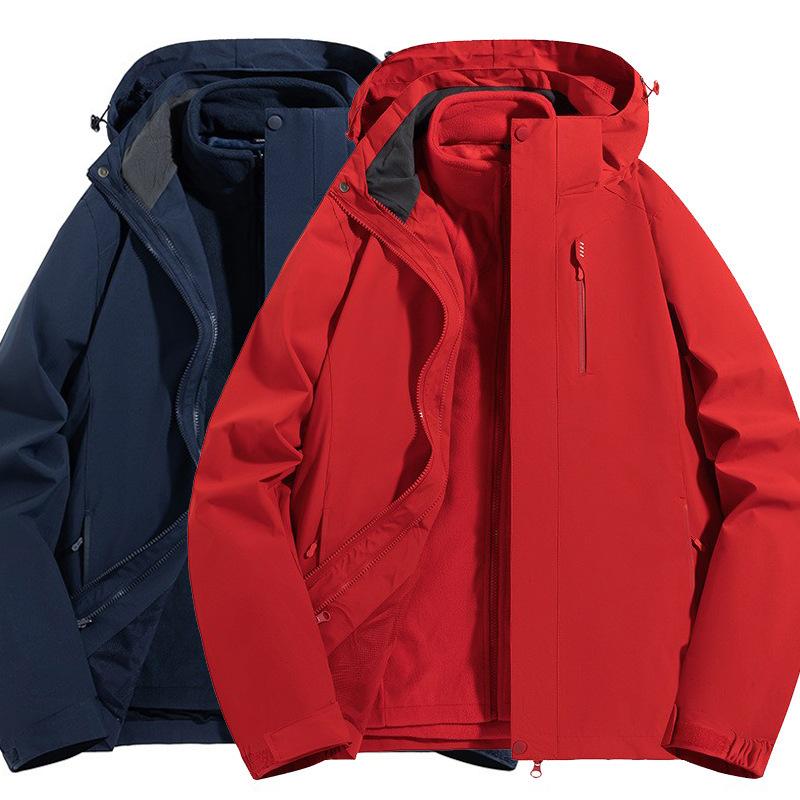 御山パーカー 男女兼用 防風 防雨 保温 アウター 山登り御召しもの アウトドア御召しもの 取りはらい能力のある フリース裏地 ポリエステル 青碧 黒いこと 赤いこと パープル サクラ色系 馬鹿でかい大いさ
