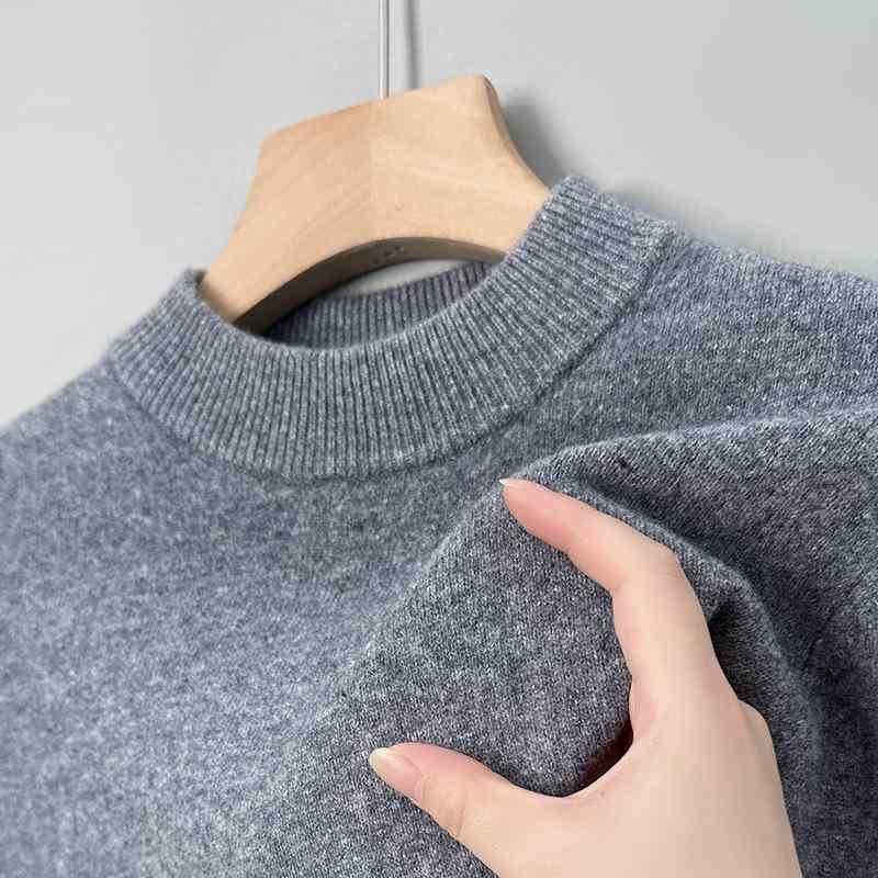ニット メンズ 男性用 ウール100％ ハイネック セーター 秋冬 長袖 厚手 通勤 普段使い ビジネス 紳士服 トップス あったか インナー 冷え対策 ブラック 黒 グレー ベージュ