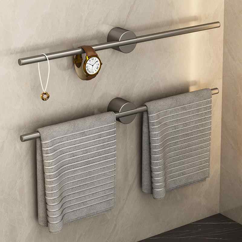 タオルラック 極 minimalist style バスルーム 収納ラック 浴室 壁掛け ドリル不要 傷つけない グレー メタル 内? 外?