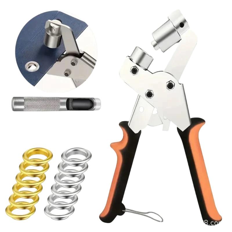 工具セット ハトメ抜き ハトメパンチ 10mmハトメ 200個セット 金 銀 テント 帆布 レザークラフト DIY 服飾雑貨 鞄 リュック