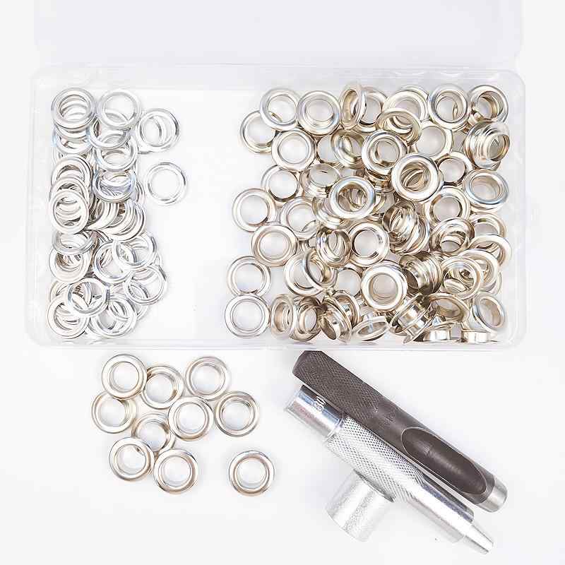ハトメ 10mm 100個セット 真鍮製 取付工具 収納ケース付き 穴あけポンチ 打ち具 テント タープ DIY レザークラフト