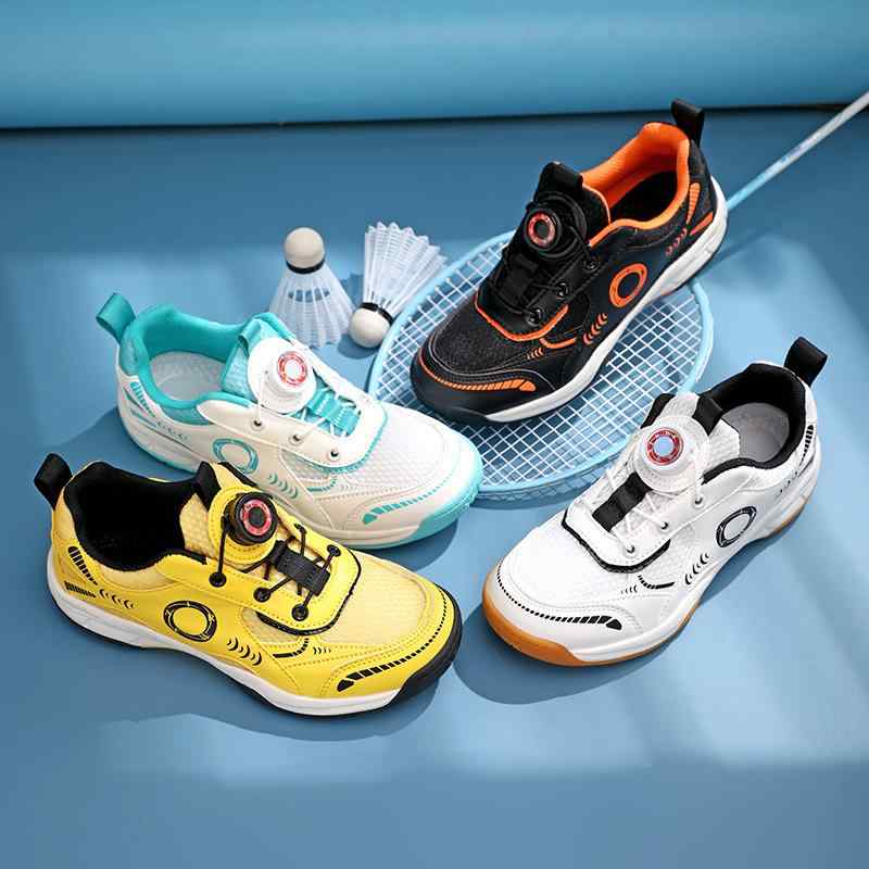 羽毛球シューズ 子供 スポーツシューズ ジュニア 軽量 通気性 滑り止め 運動靴 白 黒 オレンジ 30 31 32 33 34 35 36 37 38 39 40