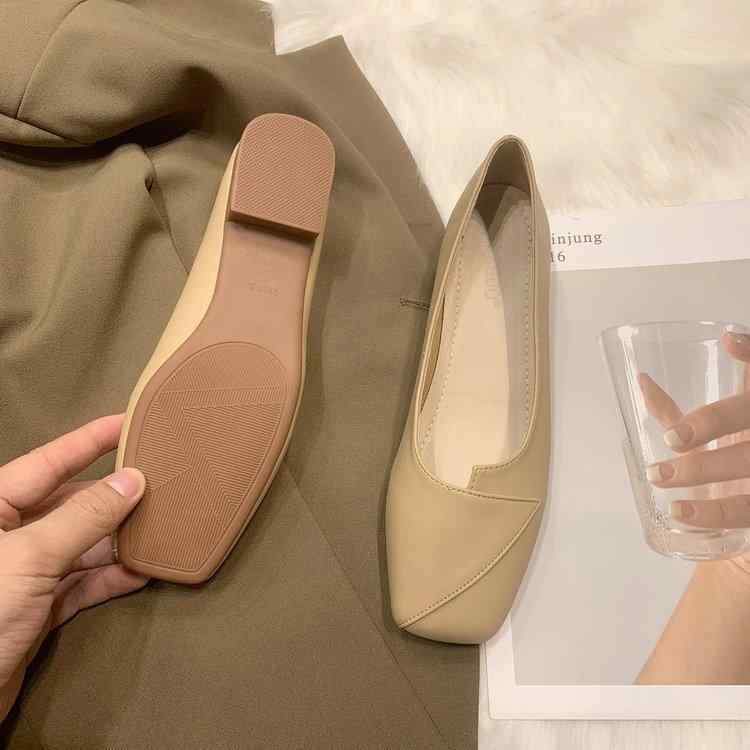 パンプス レディース ぺたんこ 妊婦靴 ローヒール フラット 杏色 ベージュ 22.5cm 23cm 23.5cm 24cm 24.5cm 25cm ラウンドトゥ 超繊維 柔らかい ゴム底 プレーン スリッポン カジュアル 普段使い