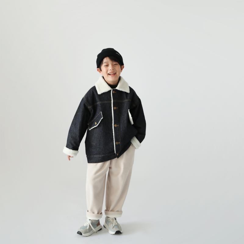 赤ちゃん服 上衣 男女兼用 ジーンズ アウター 裏ボア 防寒 朦々たる 90糎 100糎 110糎 120糎 130糎 140糎 150糎 冬服 御坊っちゃん うしろ帯 キッズ ボーイズ ガールズ 3歳 4歳 5歳 6歳 7歳 8歳 赤ちゃん 園児 小学生(x3)