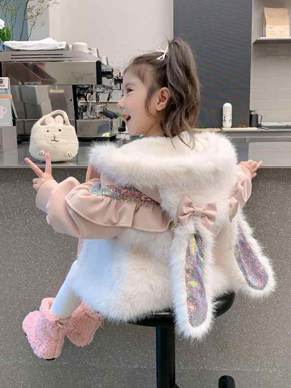 赤ちゃん服 アウター 上衣 秋冬 御嬢さん 厚地の外套 ボア パーカー 防寒 愛くるしげ 裏起毛 あったか 前掛け