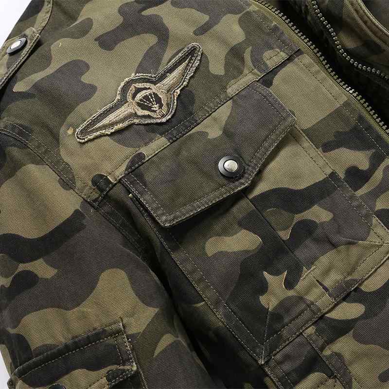 上衣 成人男性用 ミリタリー上衣 偽装柄 照明ランプ色合い 上衣 前掛け アウター 羽織り 長袖 綿100% 秋