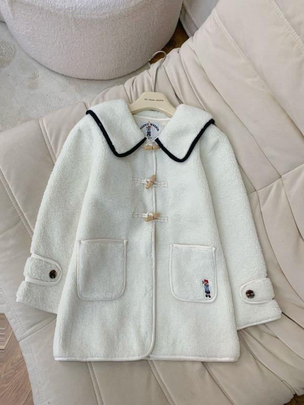 赤ちゃん服 御姉さん 冬用 アウター 厚地の外套 韓国風 襟付き添い人 上衣 普段使い走り 通学 お出かけ 愛くるしげ 110糎 120糎 130糎 140糎 150糎 160糎