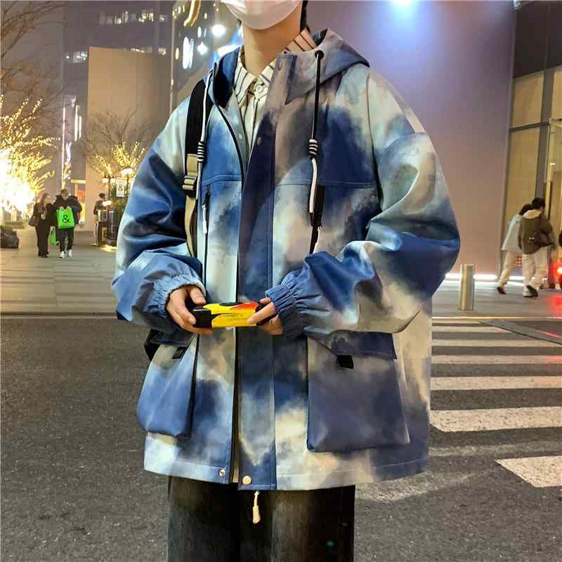 ジャケット 男性用 迷彩柄 マウンテンパーカー フード付き ブルゾン ゆったり アウトドア ウェア 撥水 防風 耐摩耗 春秋 ピンク系 グリーン ブルー