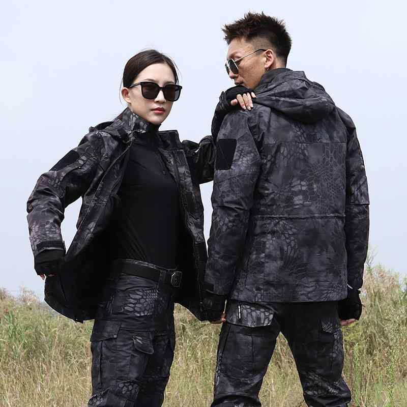 迷彩服 メンズ 男性用 セットアップ 春秋 耐摩耗 通気性 迷彩 ジャケット ワーク 常服 作業着 タクティカル トレーニング アウトドア 登山 キャンプ|Tanzan