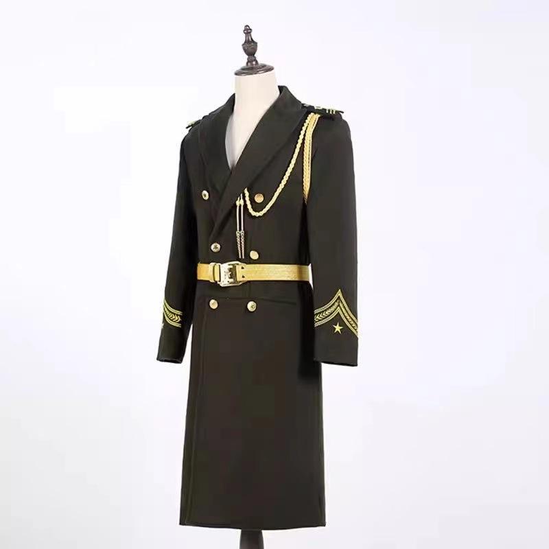 コート メンズ 男性用 ミリタリー 軍服風 ダブルブレスト ウール 暖かい 厚手 礼服 儀仗隊 コスチューム コスプレ 衣装 イベント