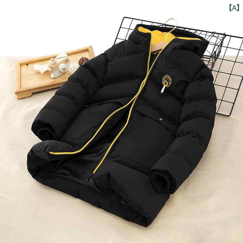 子供服 アウター キッズ 男女兼用 中綿入り ジャケット コート フード付き 防寒 対策 120cm 130cm 140cm 150cm 160cm 170cm レッド ブラック イエロー｜Tanzan