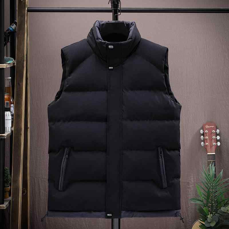 ベスト 男性用 秋冬 羽毛コットン 中綿 チョッキ メンズ ゆったり 厚手 防寒 アウター トップス ブラック グリーン ホワイト M L XL 2XL 3XL 4XL 5XL