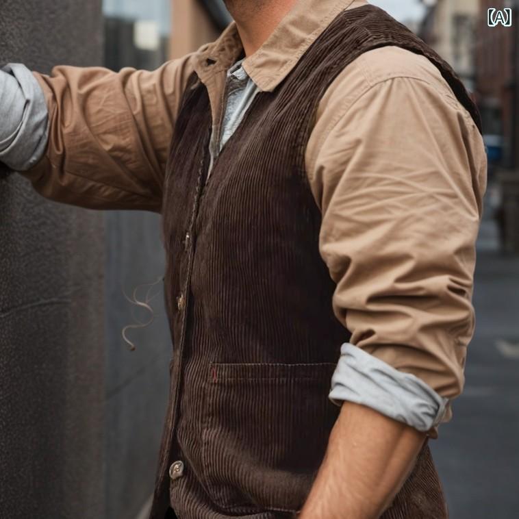 楽天市場】ベスト メンズ カジュアル レディース 秋冬 綿 コーデュロイ