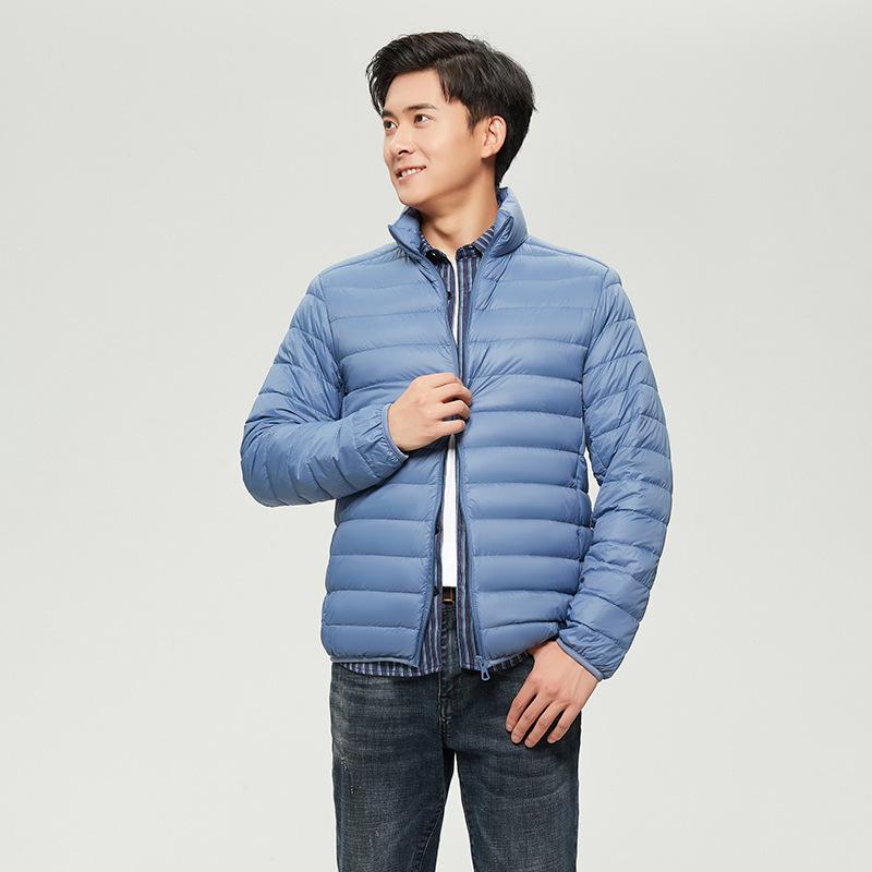 羽毛ベスト 男性用 ショート丈 ライト 防寒 90%ホワイトダックダウン 軽薄 撥水 ジレ チョッキ 中綿なし 暖か ノースリーブ カジュアル 秋冬 アウトドア 普段使い 部屋着