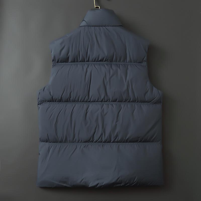 ダウンベスト メンズ 男性用 ファッション 秋冬 防寒 暖かい ゆったり リラックス 立体ポケット 立ち襟 ポリエステル 黒 紺色 大きいサイズ 9,890円