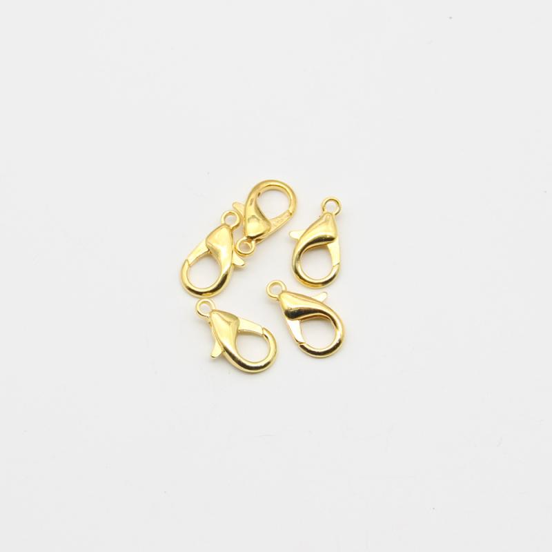 アクセサリーパーツ ロブスタークラスプ 合金製 接続金具 DIY ジュエリーパーツ 金具パーツ 電気メッキ加工 KC金 銀色 古代ブロンズ ローズゴールド