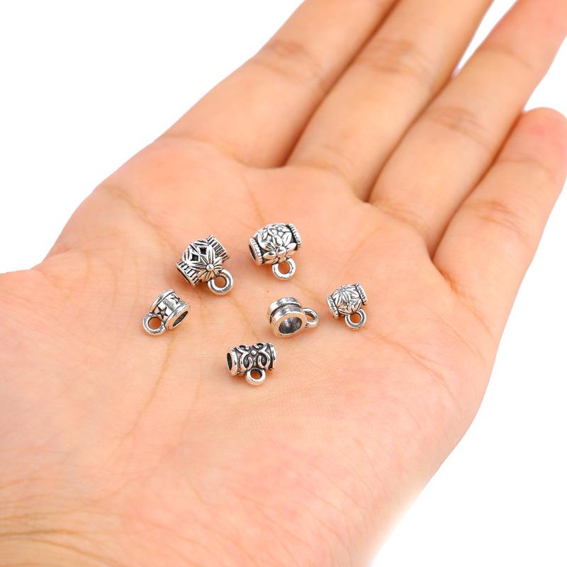 アクセサリーパーツ ブレスレット ネックレス用 留め具 銀メッキ加工 ビーズスペーサー