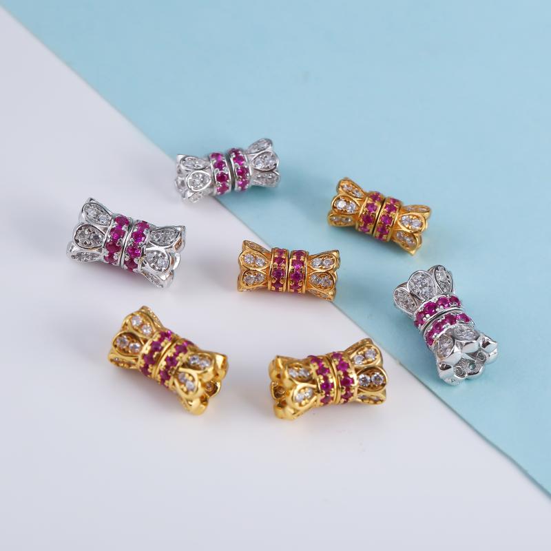 ネックレス レディース S925 シルバー ジルコニア ペンダント 手作り DIY アクセサリー パーツ 素材 電気メッキ 白金色 金色 梅紅鑽 白鑽 緑鑽 アレルギー対応 オリジナル デザイン 小ぶり 大ぶり かわいい 上品 エレガント