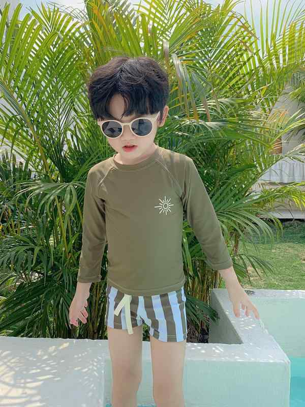 水着 キッズ 男の子 セパレート UVカット 速乾 ビーチ 韓国風 小さい太陽 大きいキッズ ベビー 水泳