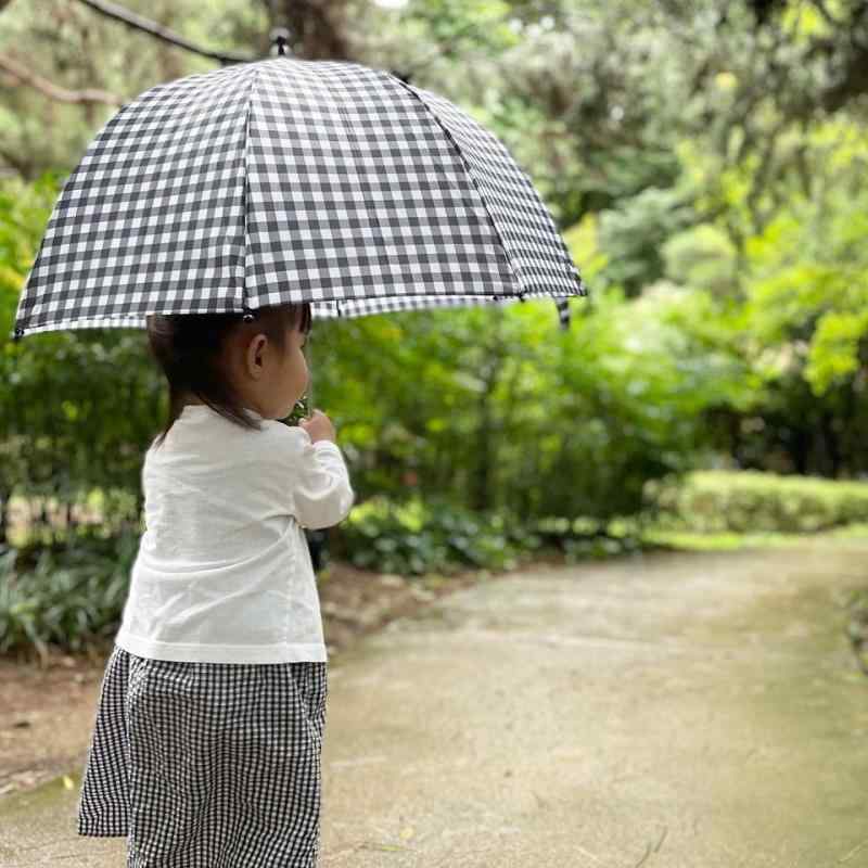 傘 キッズ 子供用 カサ ビニール傘 格子柄 男の子 女の子 幼稚園 保育園 かわいい おしゃれ 手開き式 12本骨