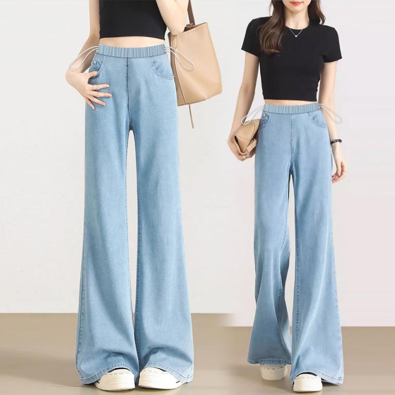 マタニティ デニムラッパパンツ 天絲 接触冷感 ストレッチ 妊婦服 産前産後 ズボン ボトムス 調整紐付き ゆったり 伸縮性 薄手 快適 産後 リラックス ウェア 普段使い 部屋着