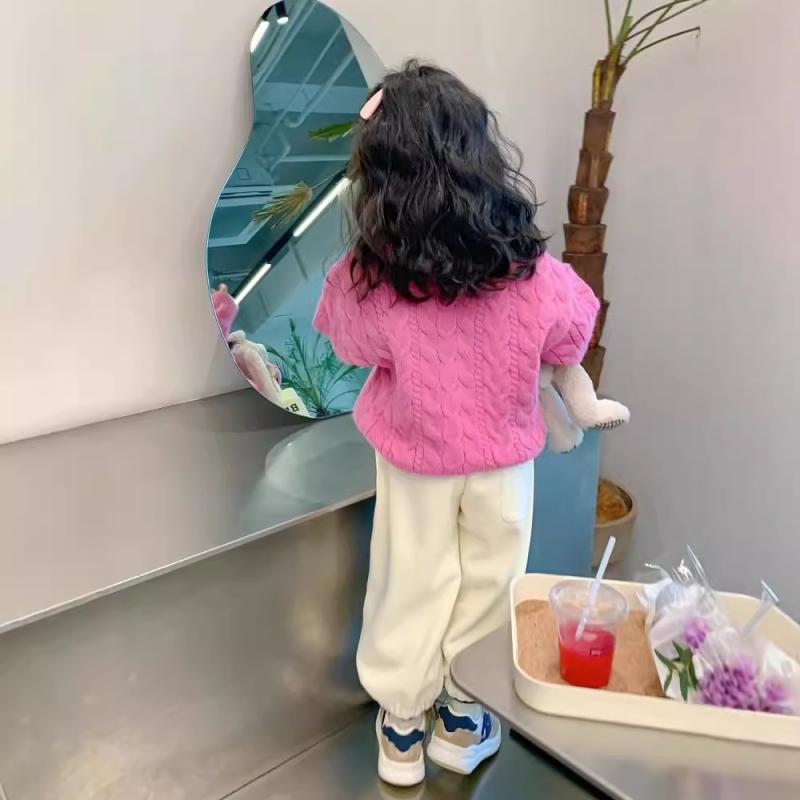 ニット 子供服 女の子 長袖 セーター 春秋物 ハート柄 トップス 韓国風 かわいい ガールズ カジュアル 普段着 通園 通学