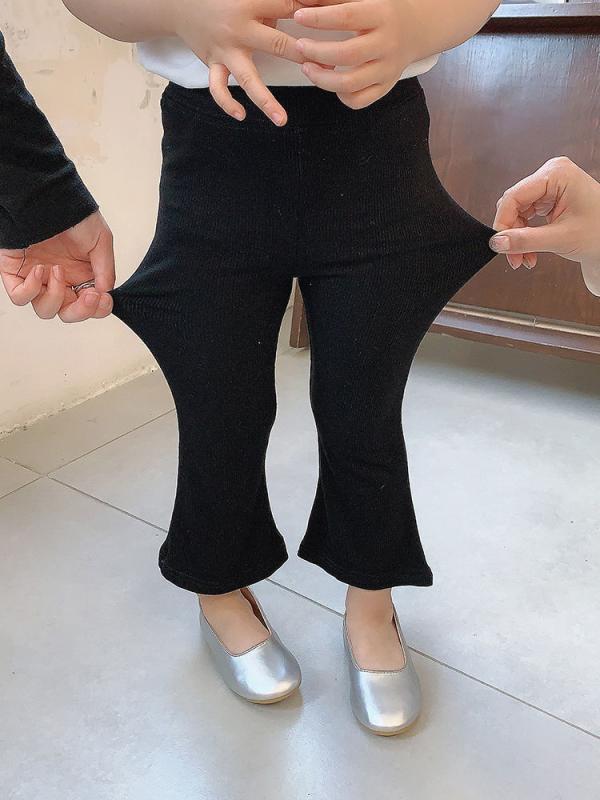 キッズ お嬢さん ズボン下 歳月 綿 スパッツ レギンス ガールズ 9分丈 ロングズボン下 中腰 伸縮性 愛くるしい 薄墨色 黒いこと